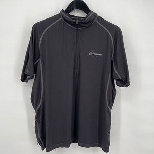 Cloudveil Men’s Running Quarter Zip Black‎ Size L with one front zipper pocket